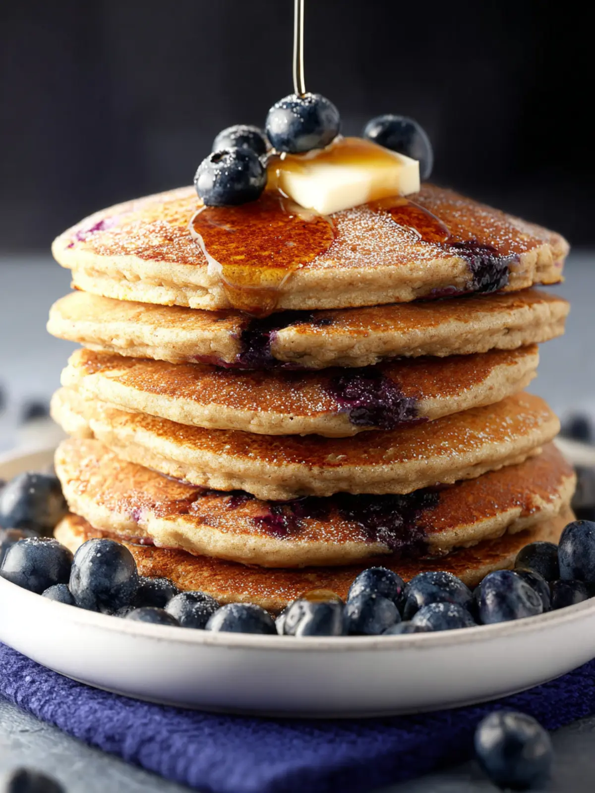 Blueberry Oat Pancakes First Image