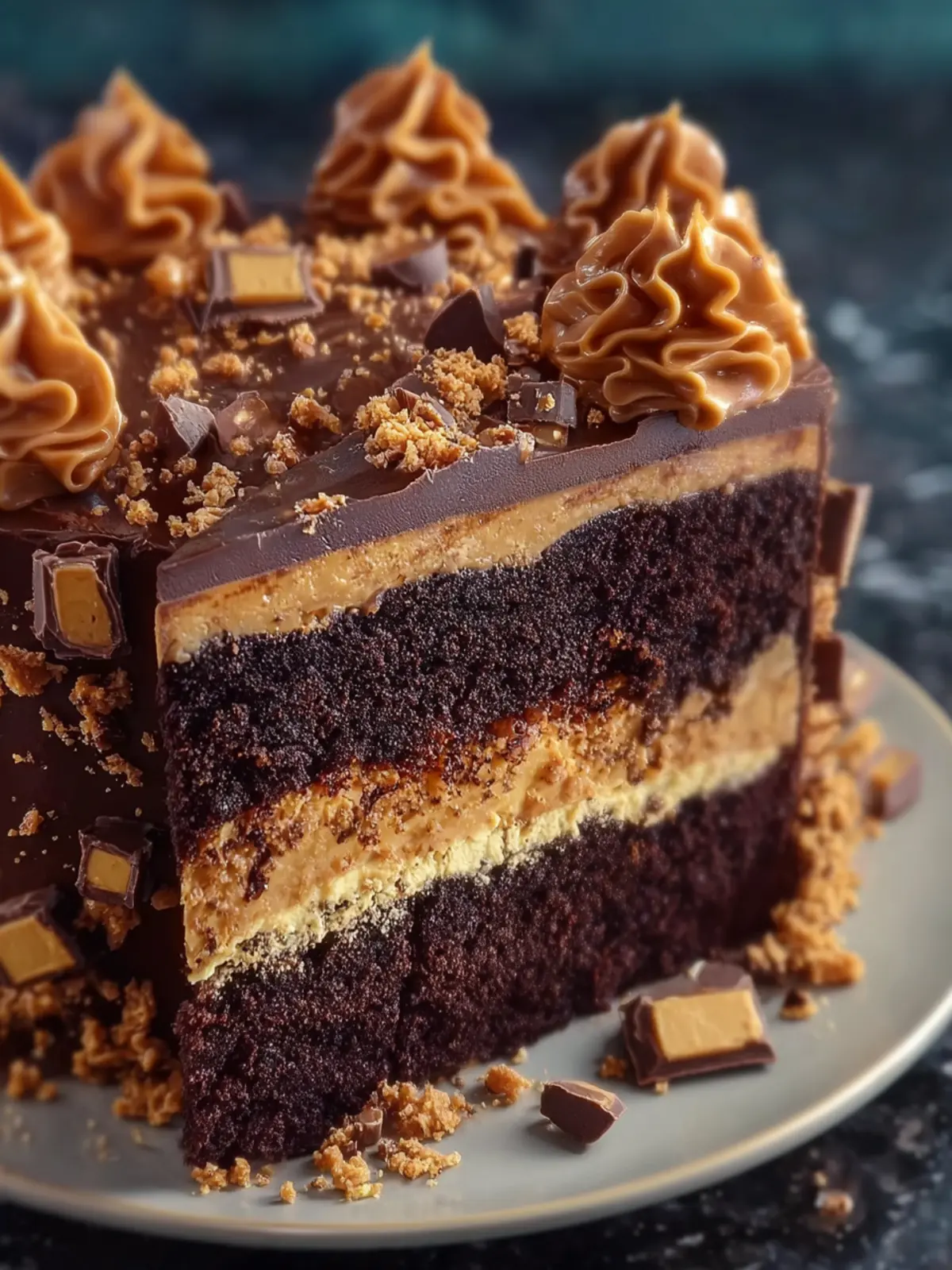 Butterfinger Double Chocolate Layered Cake First Image