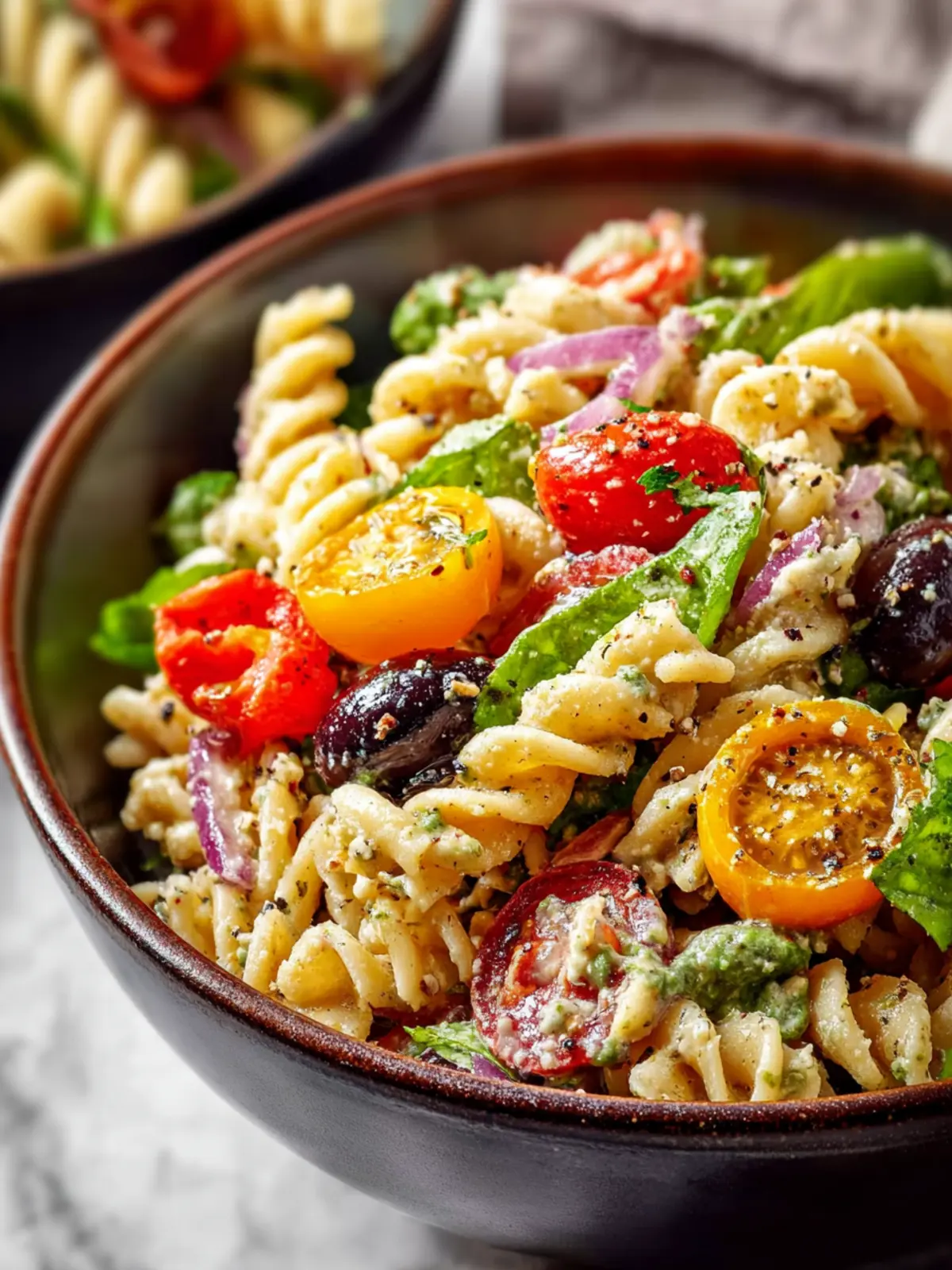 High Protein Vegan Pasta Salad Recipe First Image