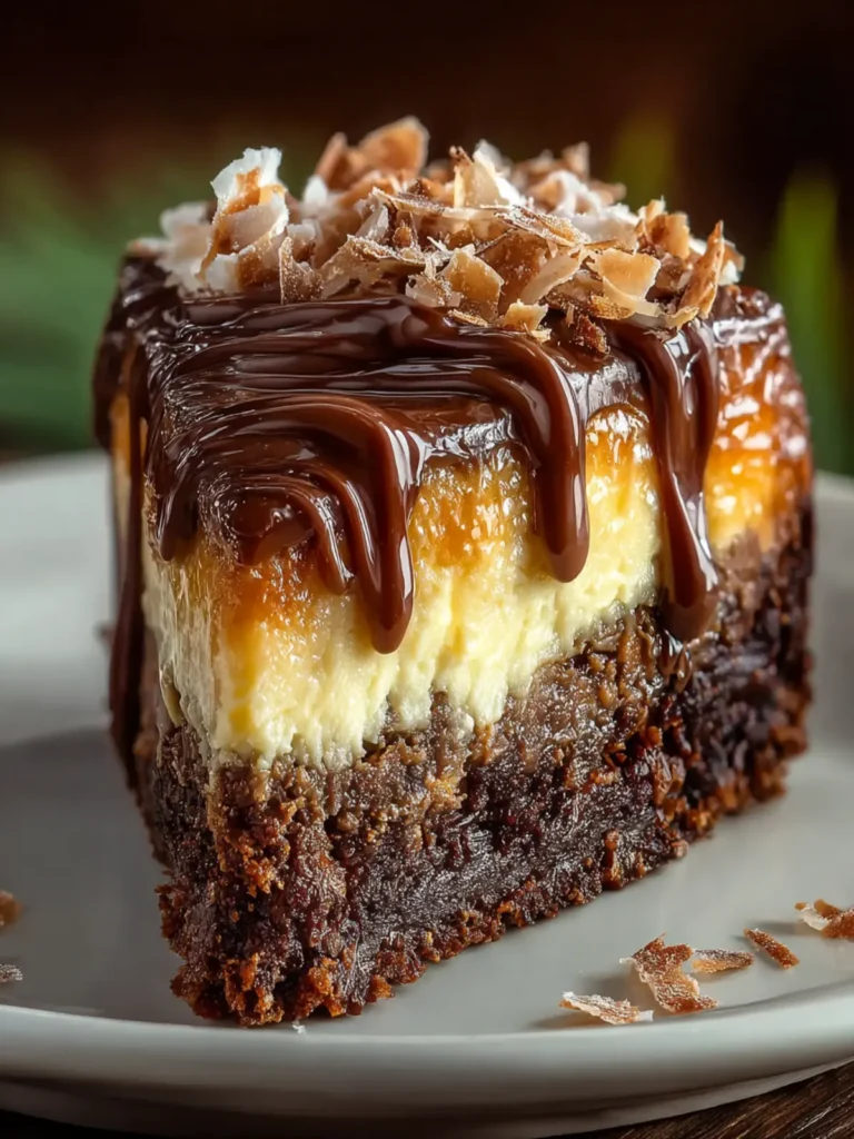 german chocolate brownie cheesecake First Image