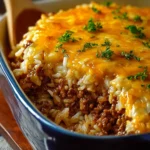 French Onion Ground Beef Rice Casserole First Image