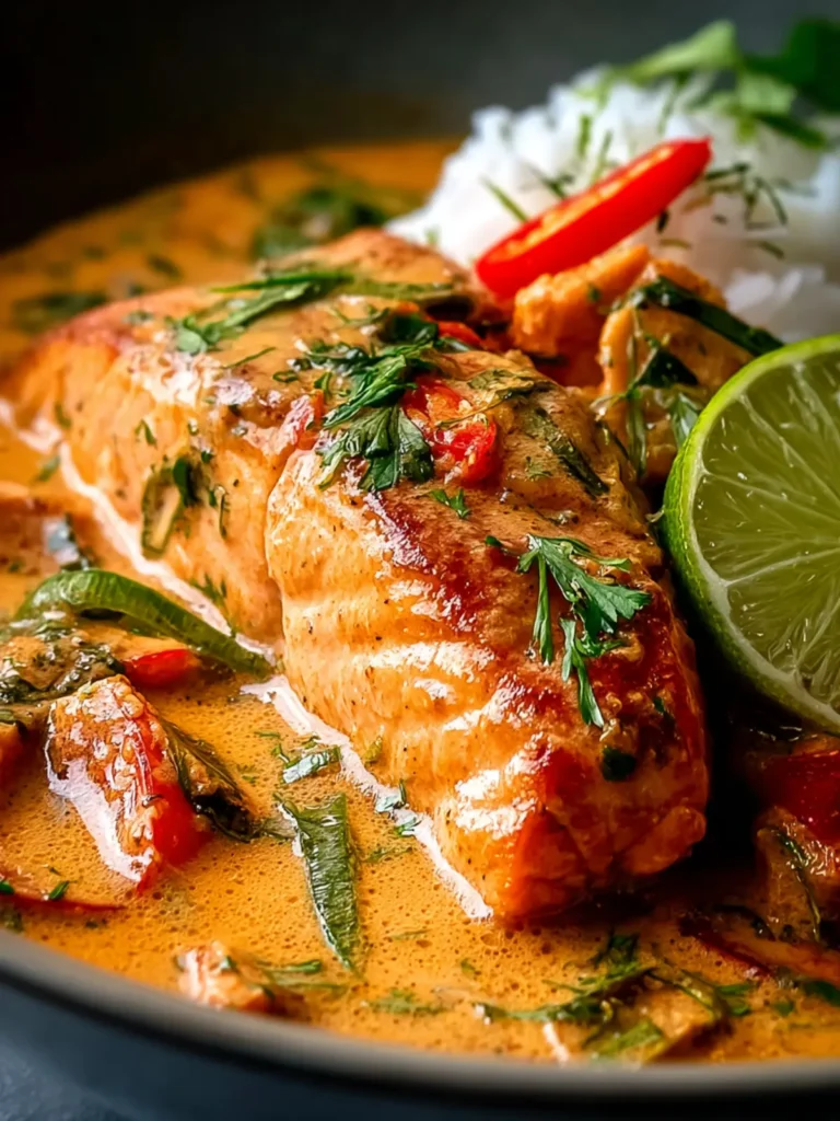 Creamy Coconut Salmon Curry Recipe First Image