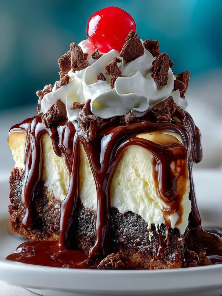 Hot Fudge Sundae Brownie Cheesecake First Image
