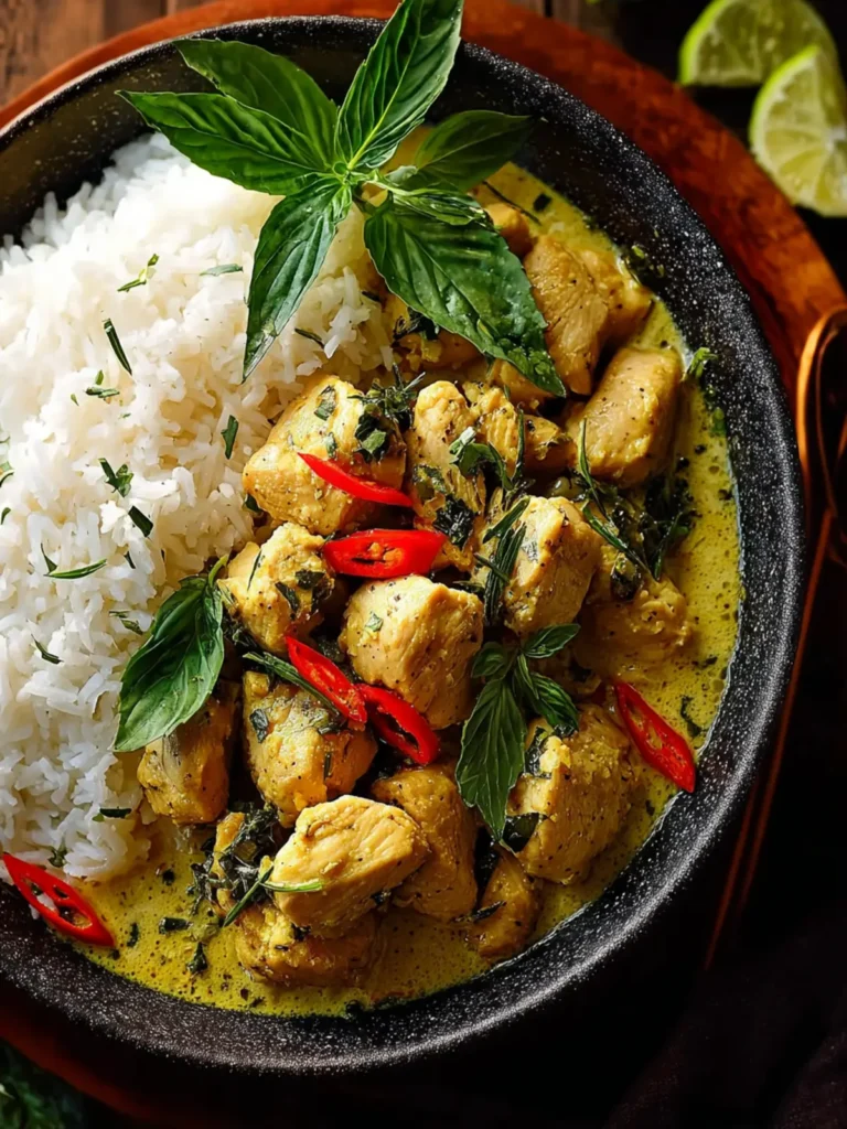 Easy Basil Chicken Coconut Curry First Image