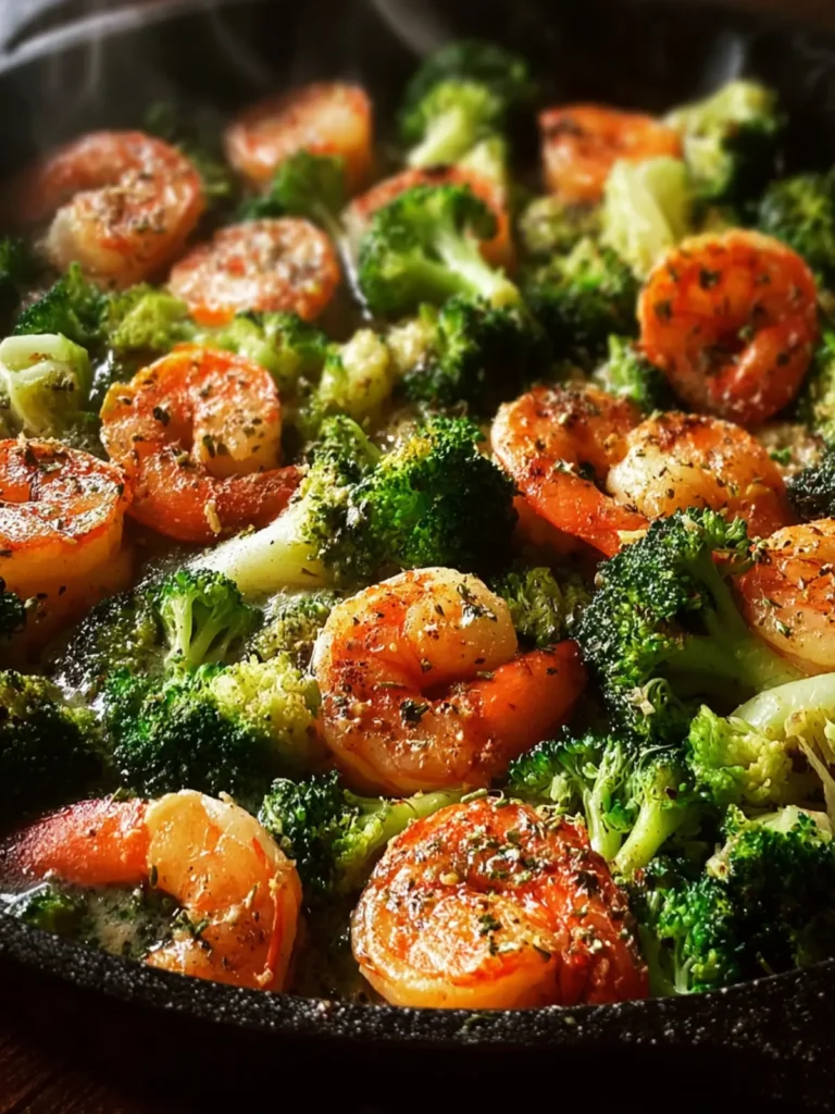 Garlic Butter Shrimp & Broccoli Skillet First Image