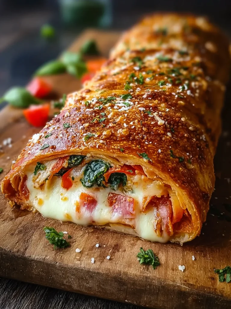 Italian Cheese & Veggie Stromboli First Image