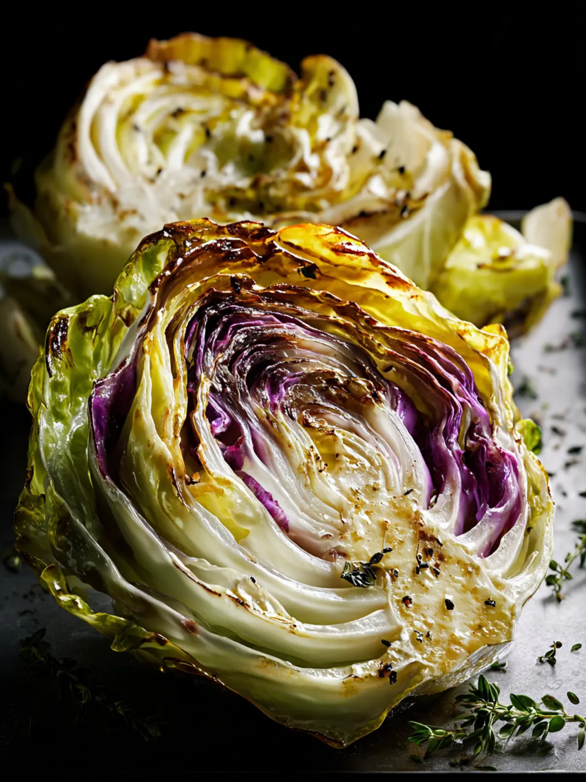 Garlic Roasted Cabbage First Image