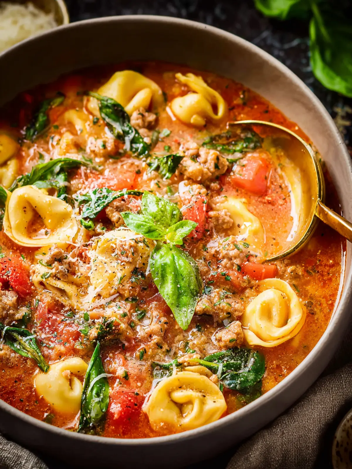 Crockpot Sausage Tortellini Soup First Image