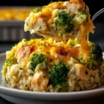 Cheesy Broccoli Chicken and Rice Casserole First Image