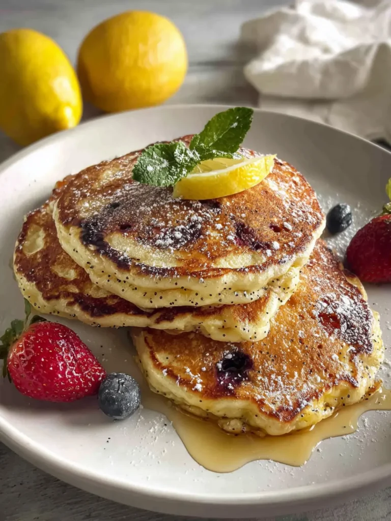 Lemon Poppy Seed Pancakes First Image