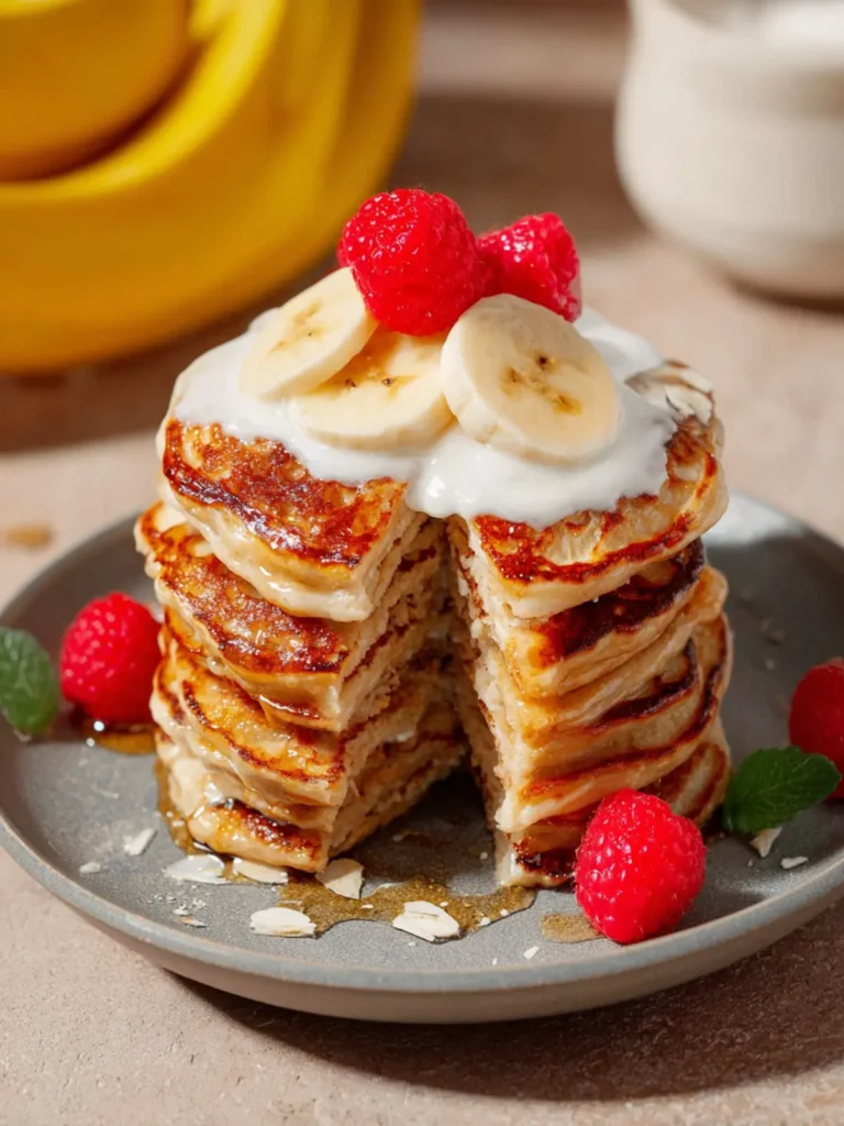 Cottage Cheese Banana Pancakes First Image