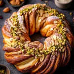 Pistachio Almond Sweet Bread Wreath Recipe First Image