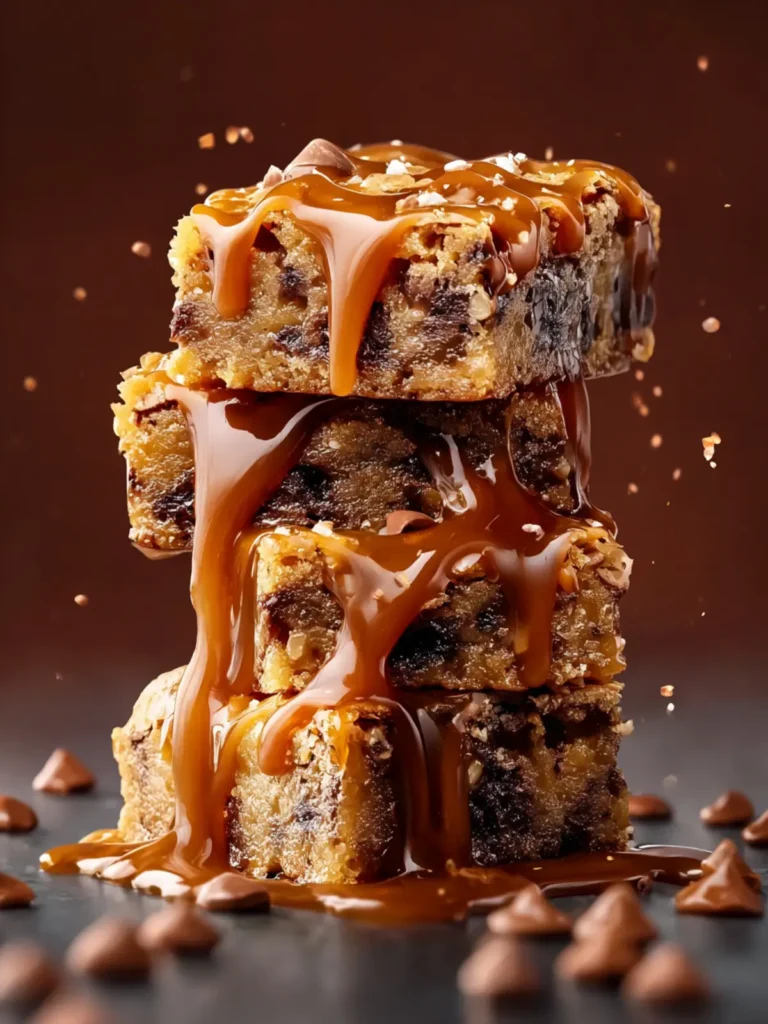 Salted Caramel Pretzel Blondies First Image