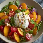 Peach and Burrata Salad Recipe First Image