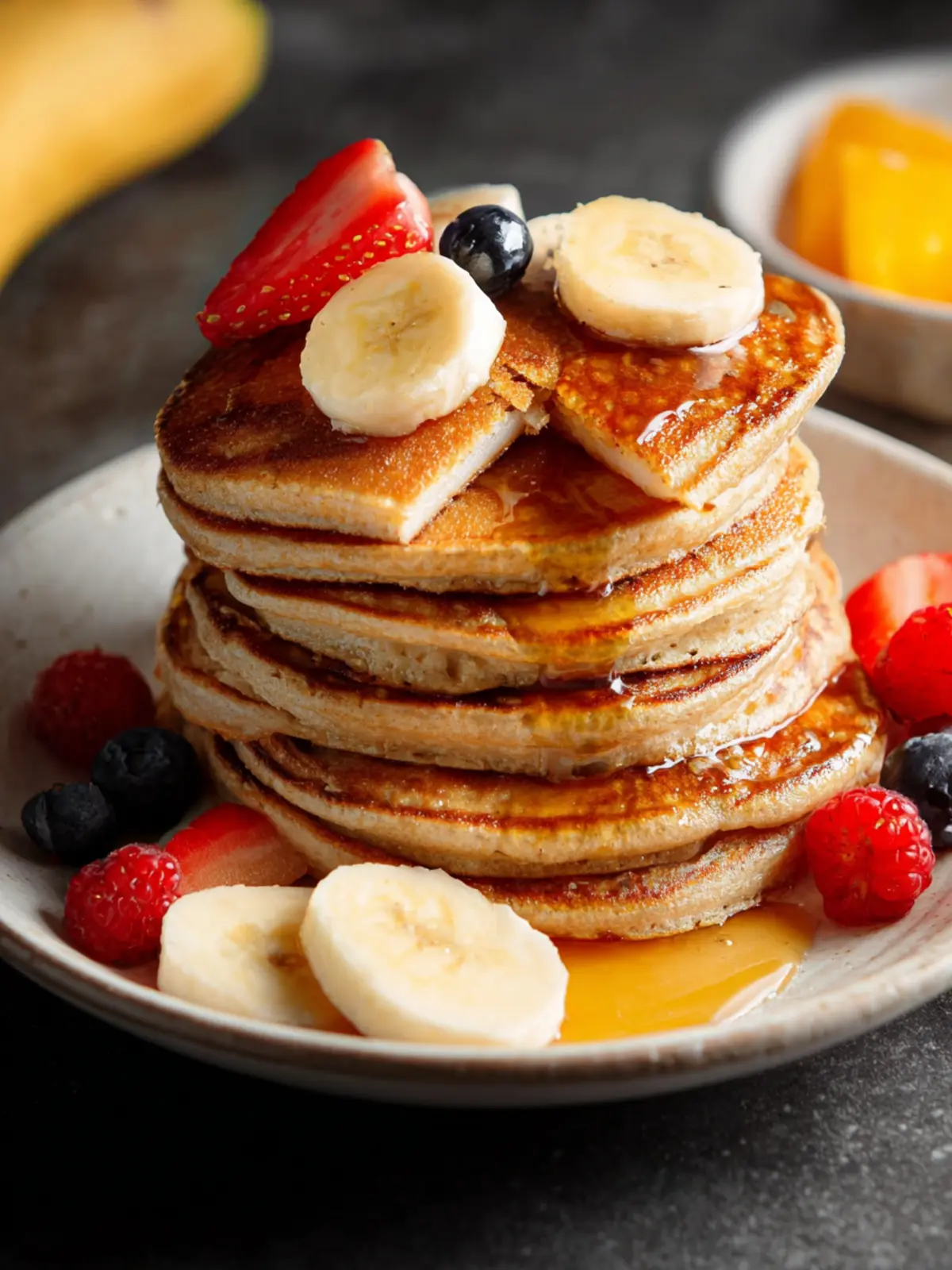 Banana Oatmeal Pancakes First Image