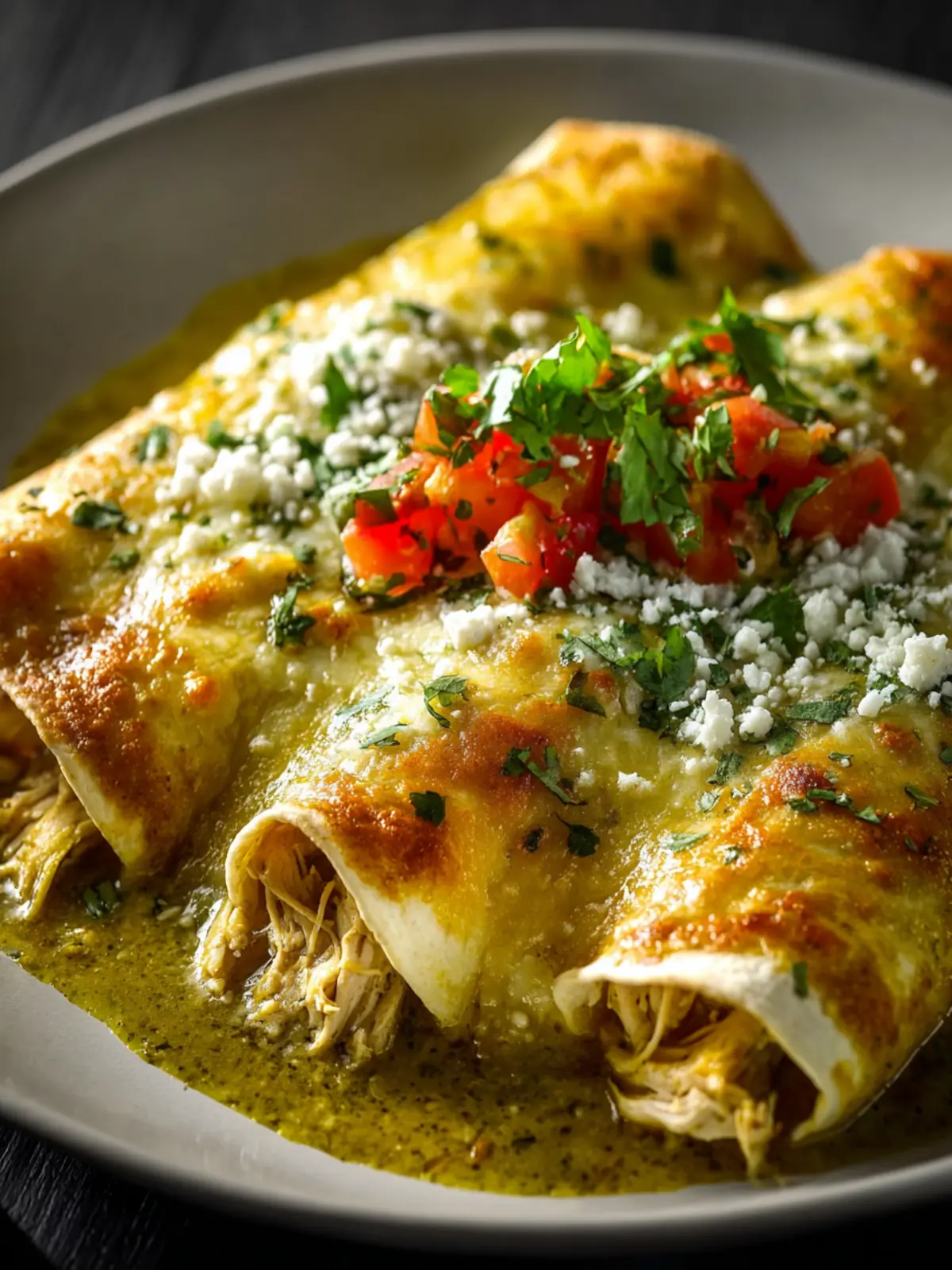 Green Chile Chicken Enchiladas First Image
