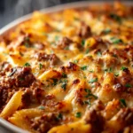 Cheesy Ground Beef Pasta Bake First Image