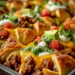 Cinco de Mayo Sausage Cream Cheese Crescent Bake First Image