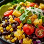 Pineapple Black Bean & Corn Fiesta Bowls First Image