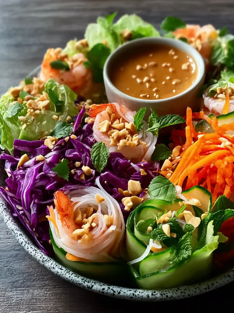 Spring Roll Salad with Peanut Dressing Delight First Image