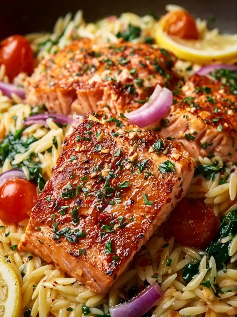 Salmon Lemon Orzo First Image
